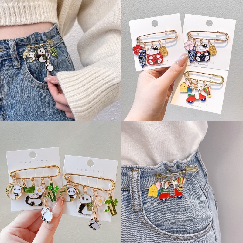 Trâm Cài Áo Hình Hoạt Hình Dễ Thương Phong Cách Hàn Quốc