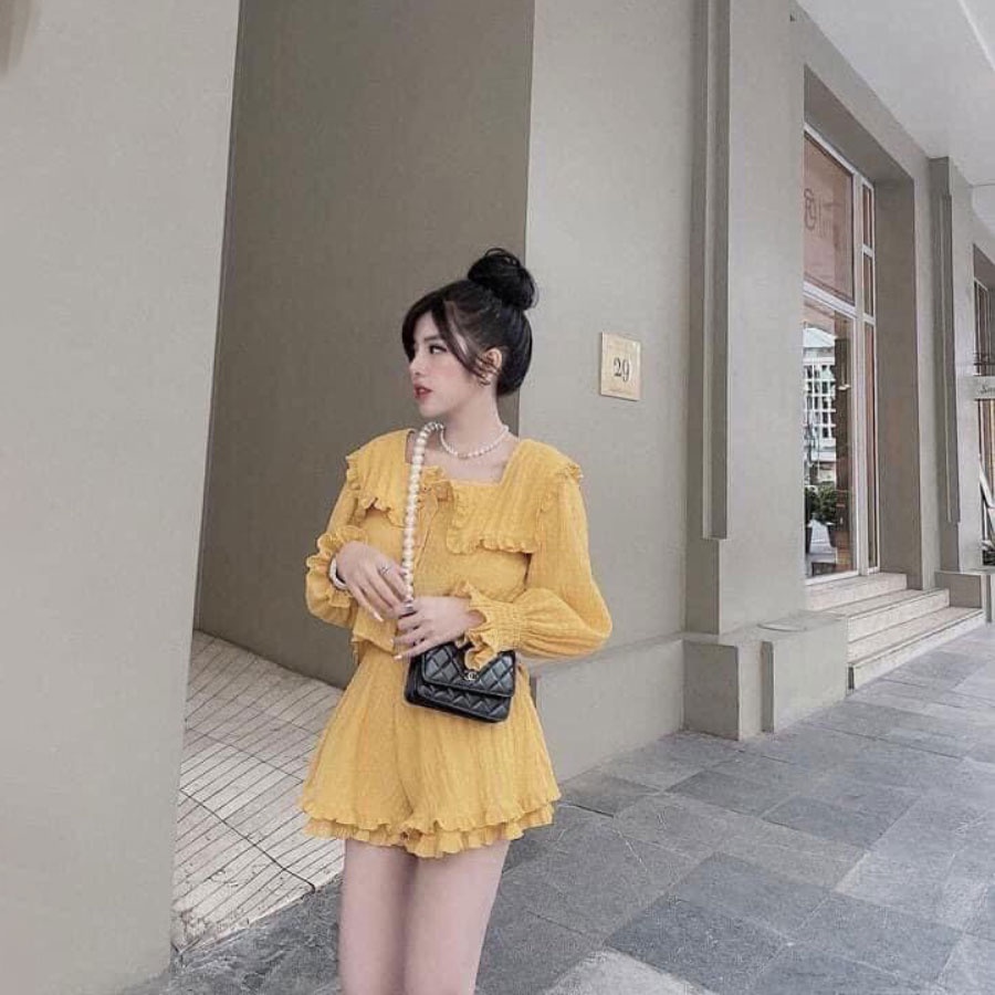 Set đồ nữ đẹp hàng thiết kế, sét bộ đũi nhăn mix quần đuôi cá trẻ trung năng động thoải mái khi mặc