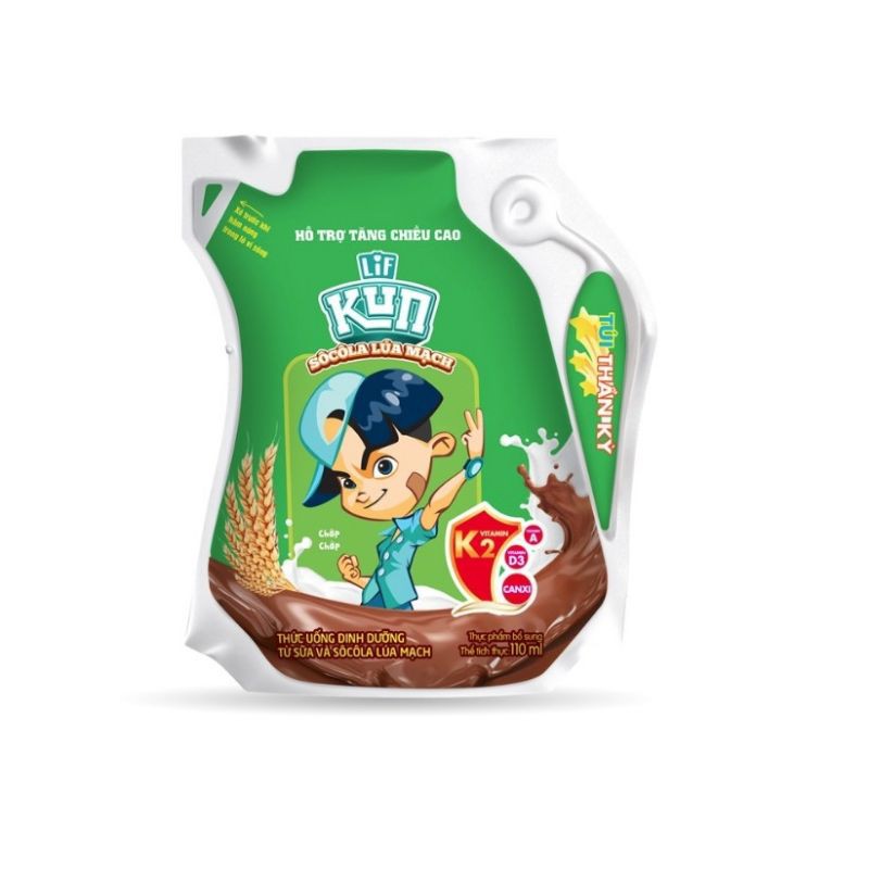 Sữa trái cây Kun túi thần ky