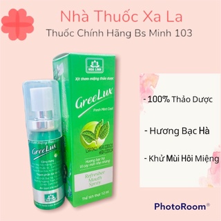Xịt thơm miệng Greelux Frest Mint Cool Hoa Linh làm thơm miệng nhanh chóng