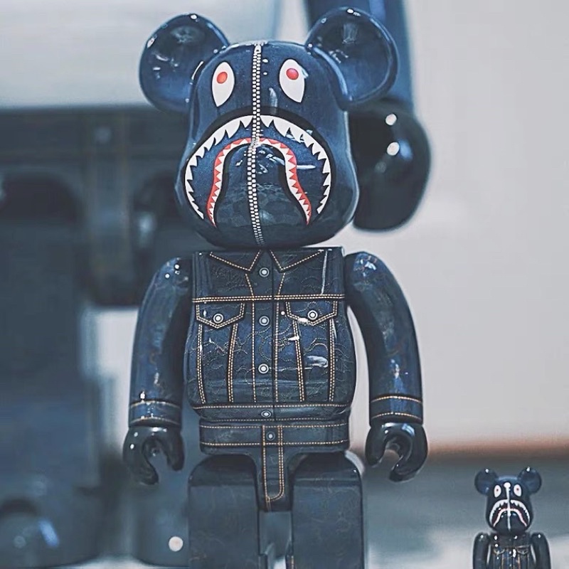 Bearbrick 400% x BAPE tượng Bearbrick trang trí 28cm x Bape