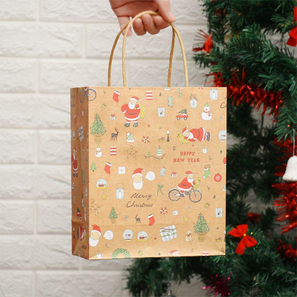 WTTLE Set 12 Túi Giấy Đựng Quà Giáng Sinh