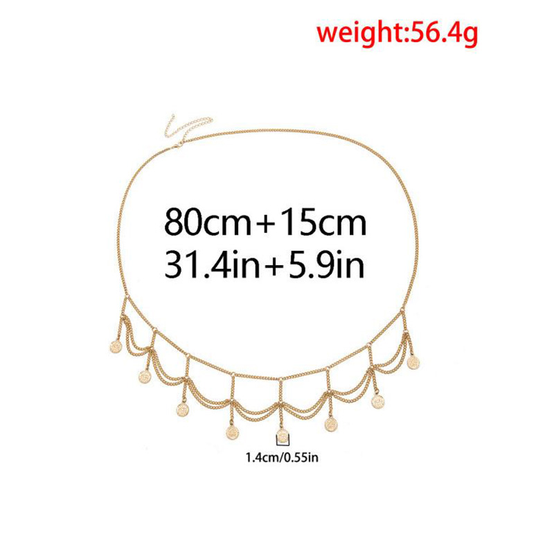 Dây thắt lưng nhiều lớp thiết kế hình học tua rua phong cách quyến rũ thời trang độc đáo