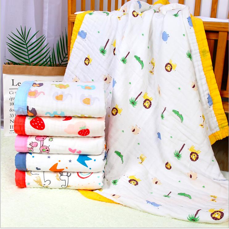(Loại đẹp) Chăn Xô Sợi Tre Aden Bo Viền Đa Năng Xuất Nhật Siêu Mềm Cho Bé (110x110cm)