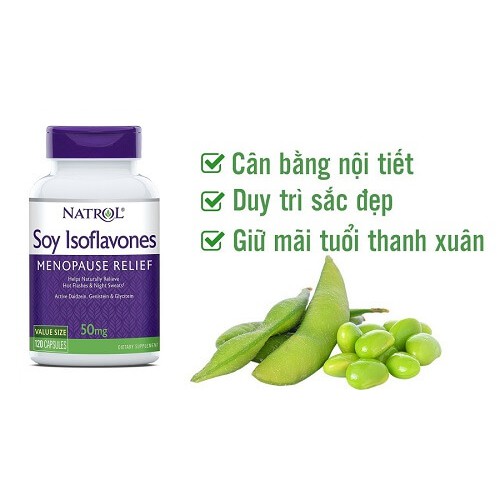 Mầm đậu nành Natrol Soy Isoflavones 50mg | BigBuy360 - bigbuy360.vn