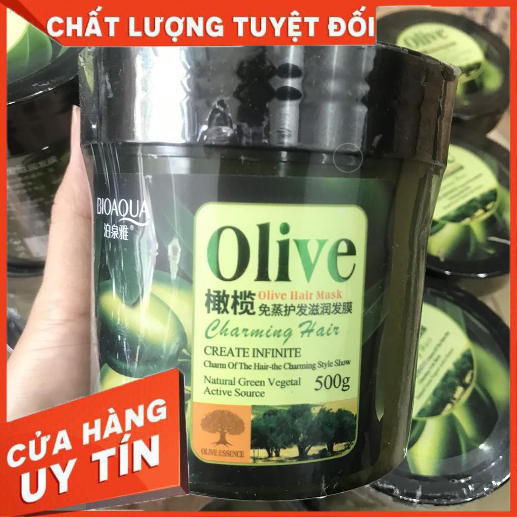 Hủ Kem ủ tóc Olive Bioaqua 500g