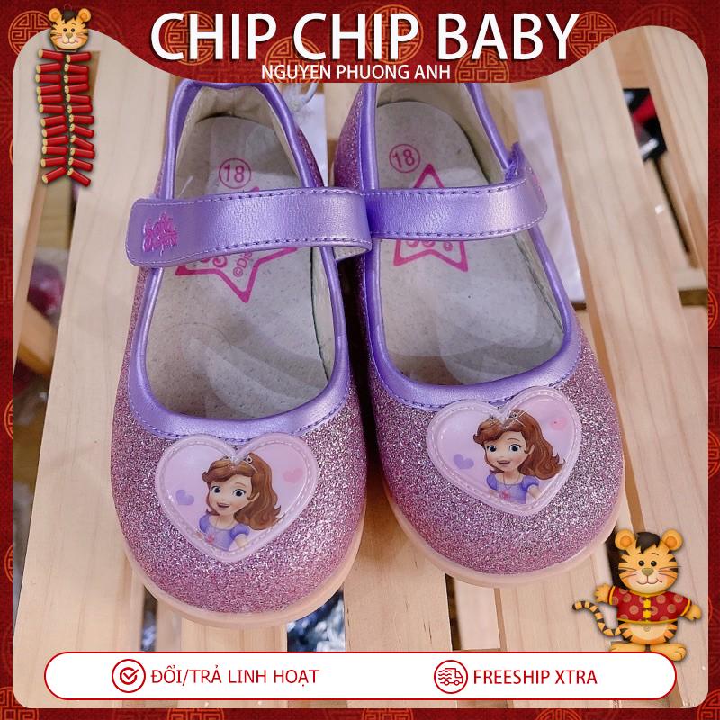 Giày Búp Bê Quai Dán DISNEY Size Nhí Cho Bé Gái Tập Đi