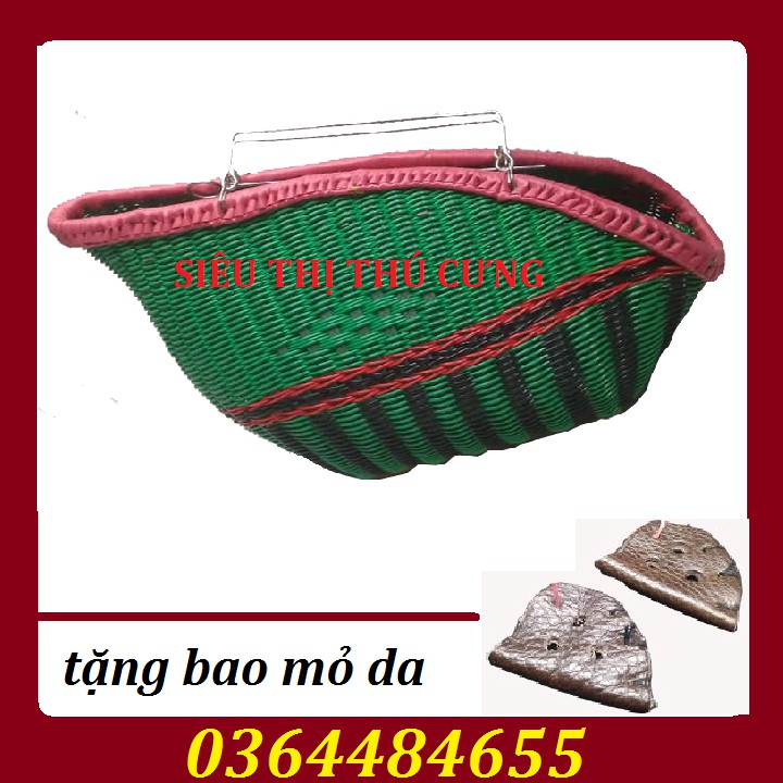 GIỎ XIÊN QUAI INOX VẬN CHUYỂN GÀ -TẶNG BAO MỎ