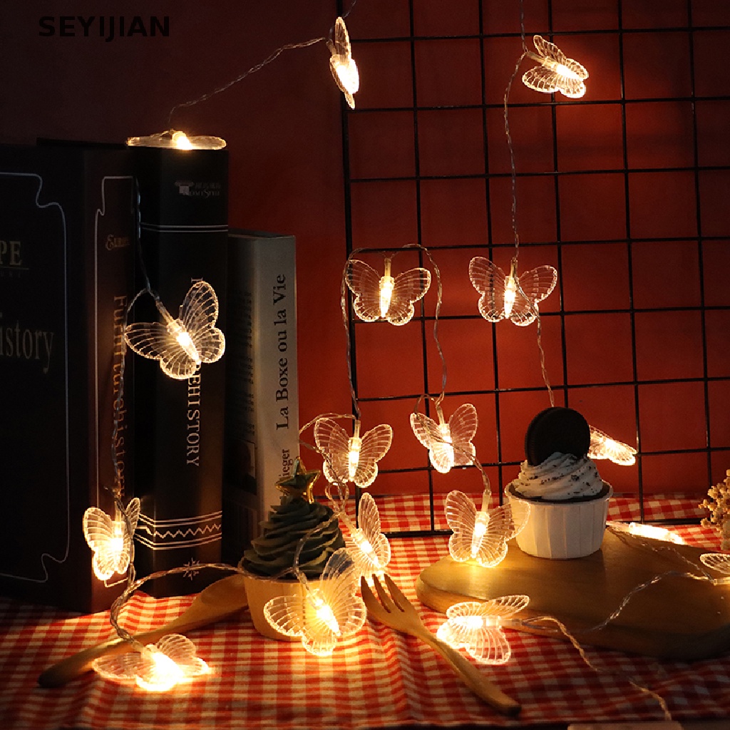Dây Đèn LED Trang Trí Rèm Cửa Hình Bướm