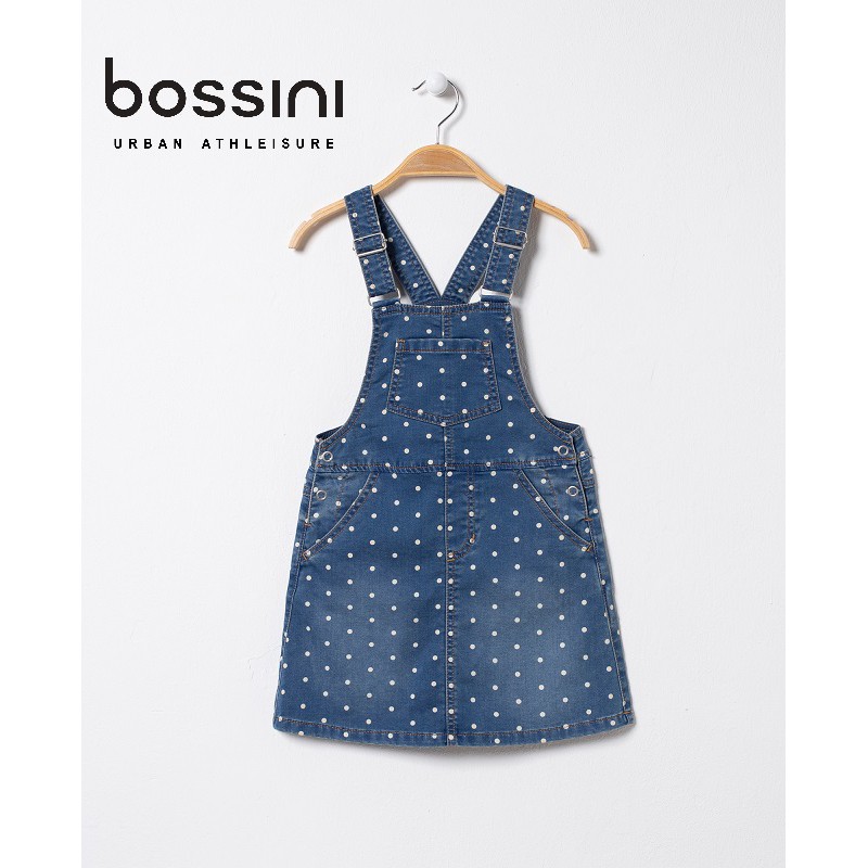 Đầm jean họa tiết tròn bé gái Bossini 544303080