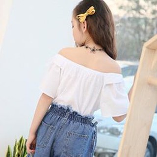(xả) (thanh lý) Áo rớt vai bé gái(Sz: 110-160)