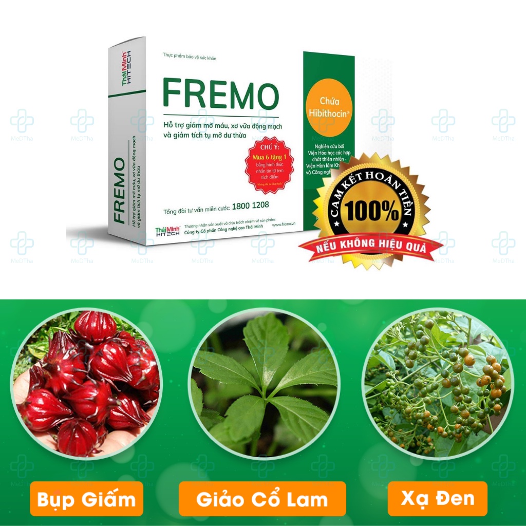Fremo - Hỗ trợ giảm mỡ máu, hạ cholesterol, ngăn xơ vữa động mạch từ Thảo dược