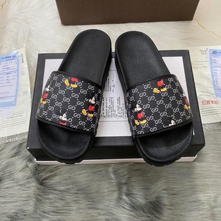 dép lê bảo bình mickey nâu mickey đen