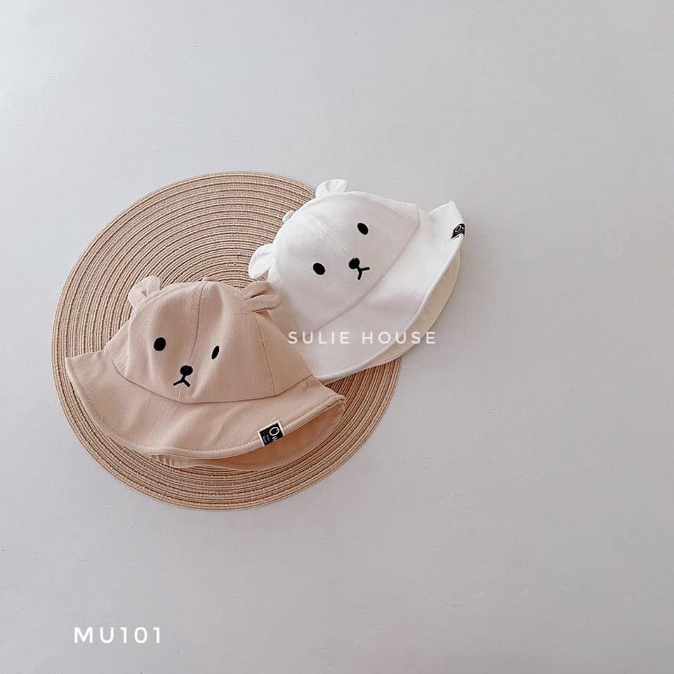 Mũ rộng vàng mặt gấu - MU101