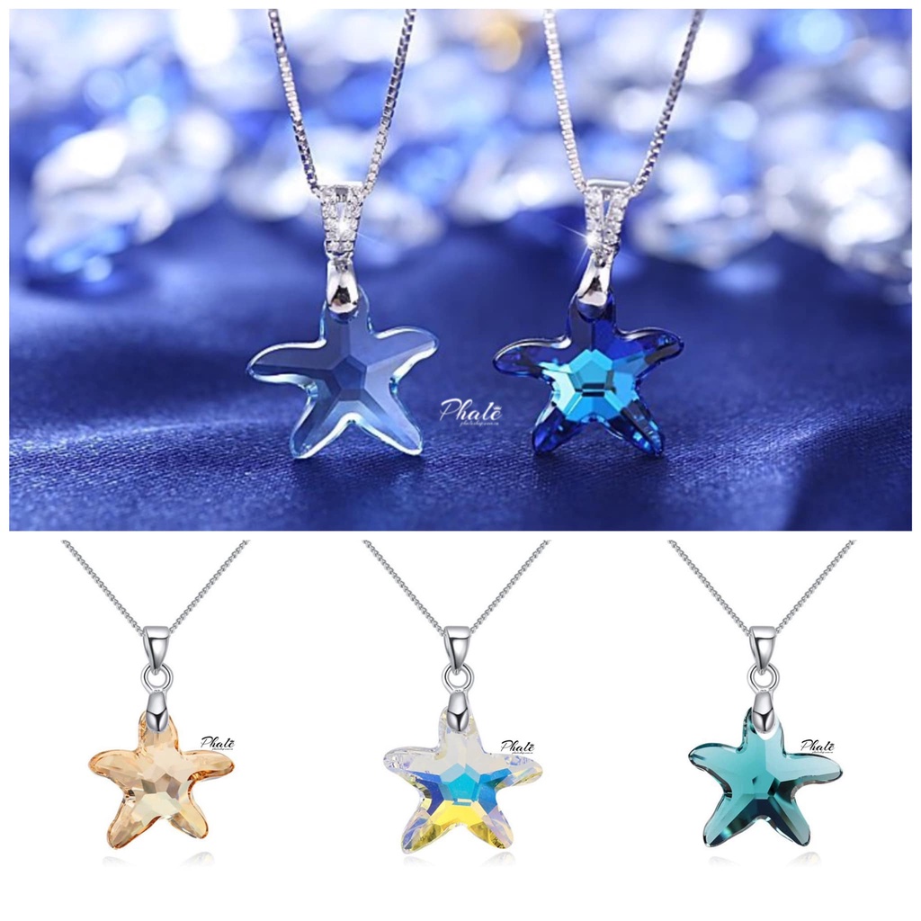 Mặt Dây Chuyền Pha Lê Hình Sao Biển S16mm