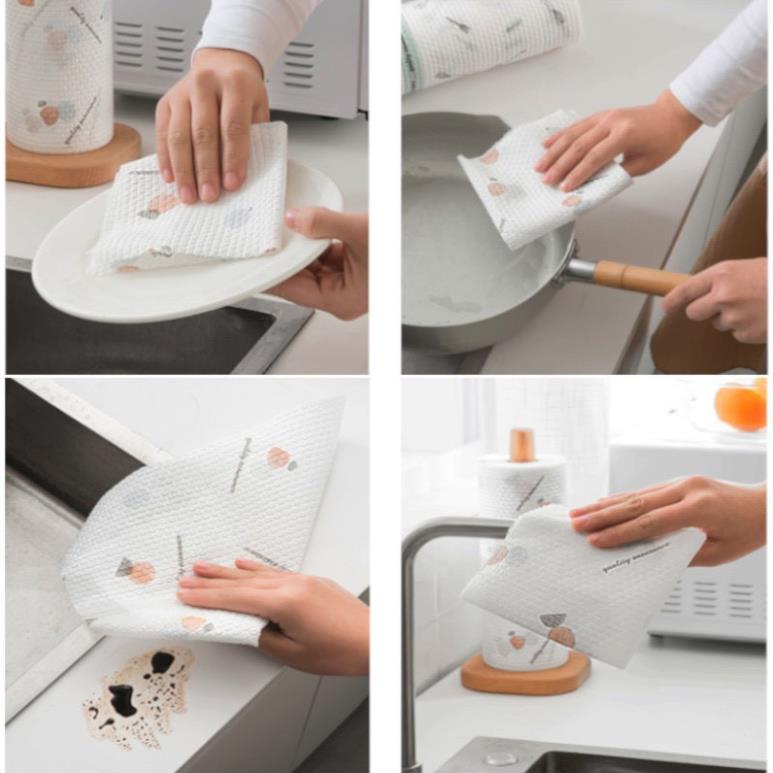 Giấy Lau Đa Năng Khăn Lau Bếp Lau Tay Có Thể Giặt Được Kích Thước 20 - 25 Cm