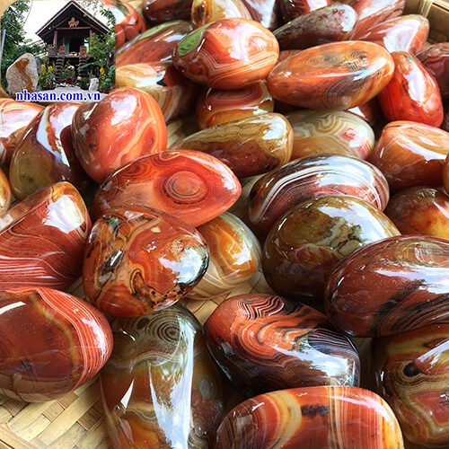 Cục chặn giấy đá mã não tự nhiên - chặn giấy để bàn chiêu tài lộc