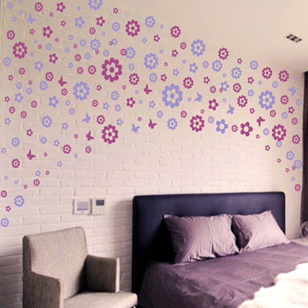 Decal Dán Tường Hình Bông Hoa, Có Thể Tháo Ra Được, Nghệ Thuật Trang Trí Nhà, Người Dùng Có Thể Tự Trang Trí