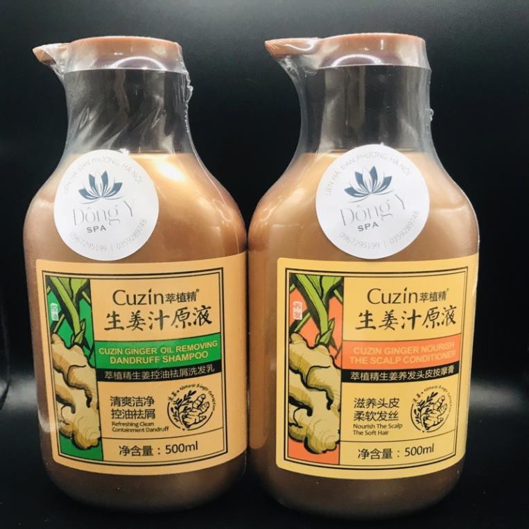 Dầu gội gừng Cuzin dưỡng sinh thảo dược cải thiện gầu và mềm mượt tự nhiên