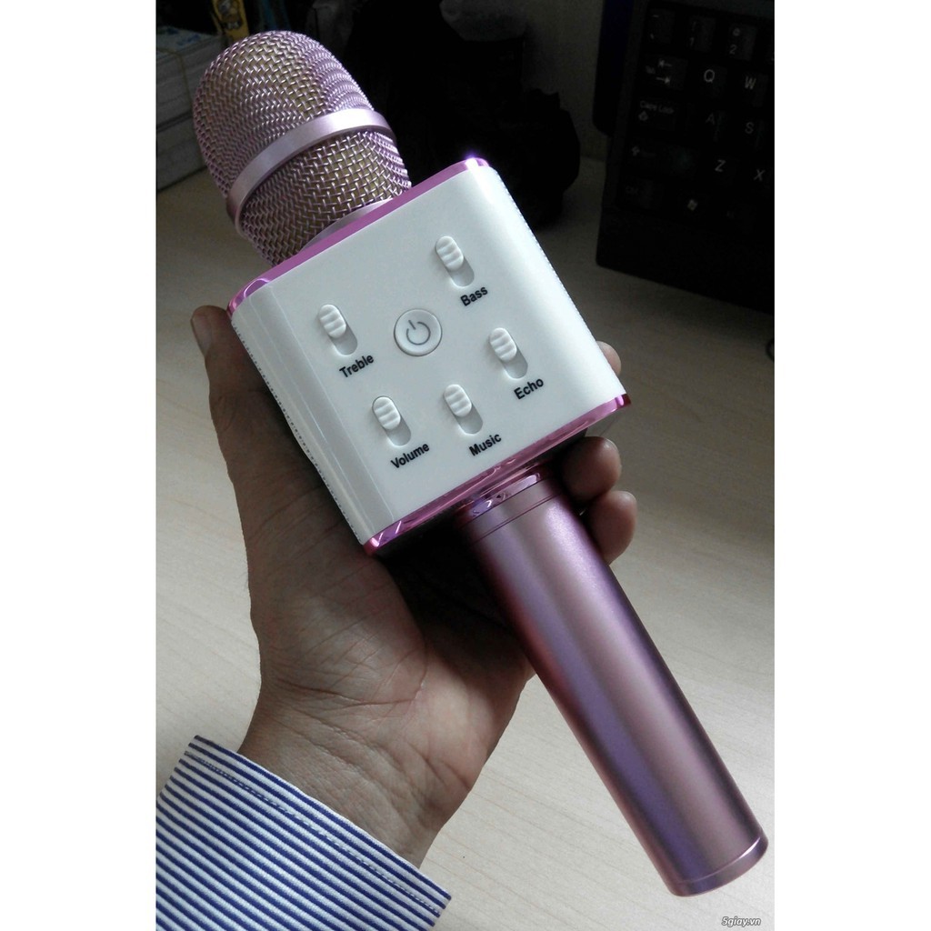 Micro karaoke Q7 kèm loa bluetooth chuyên dành cho điện thoại, máy tính bảng