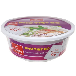 Thùng 12 tô phở thịt bò Vifon 120g ( có gói thịt thật)