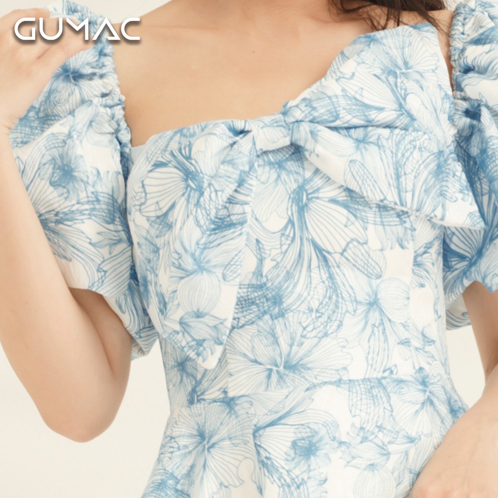 [Mã WABRGULUV giảm tới 100K đơn 249K] Đầm Luxury nơ ngực GUMAC DVA863 | BigBuy360 - bigbuy360.vn