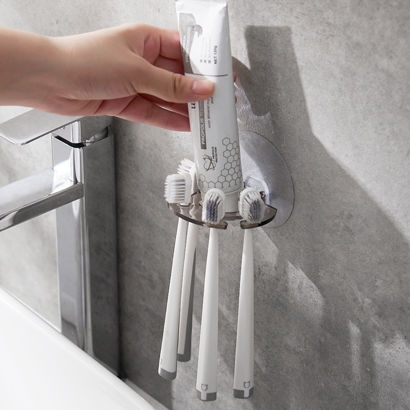 Giá Đỡ Bàn Chải Và Kem Đánh Răng Gắn Tường Tự Dính Tiện Lợi Dành Cho Nhà Tắm
