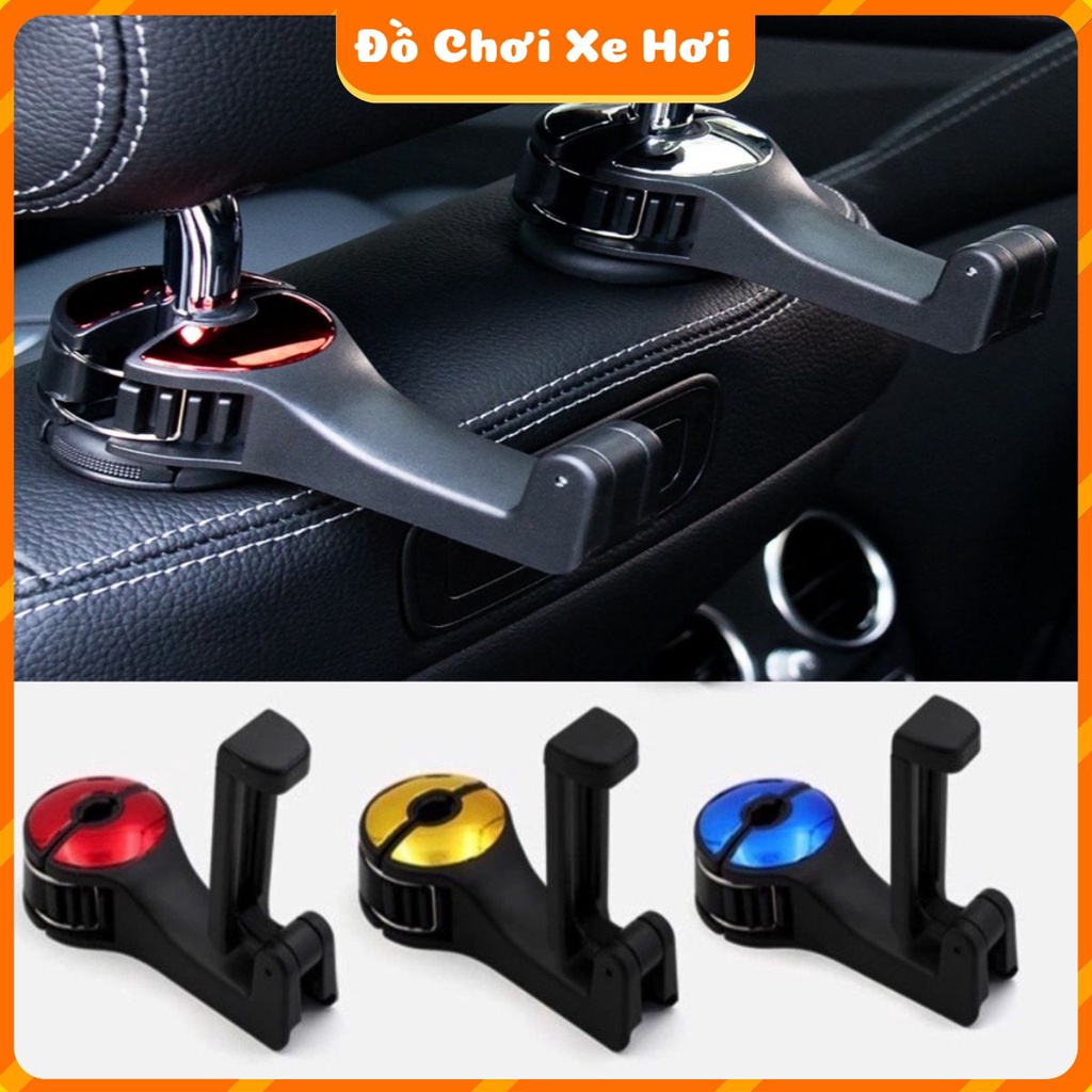 Móc treo đồ ghế sau ô tô kiêm giá kẹp điện thoại phía sau trên ô tô