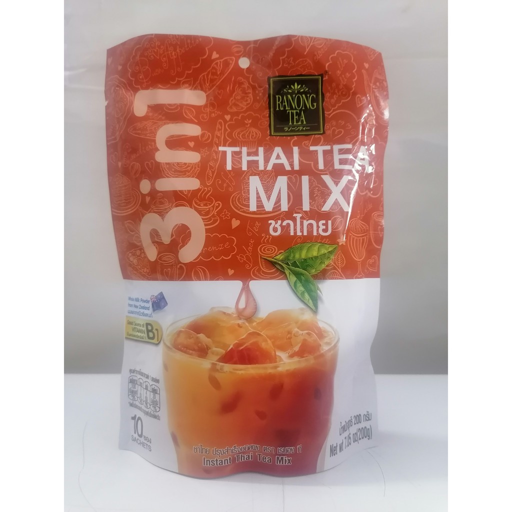 [200g – Đỏ] Trà sữa hòa tan [Thailand] RANONG TEA Instant 3 in 1 Thai Tea Mix (halal) (btn-hk)