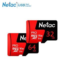 Thẻ nhớ microSDXC Netac Pro 32GB / 64GB U3 4K V30 98MB/s - chuyên camera, máy quay và điện thoại (Đỏ)