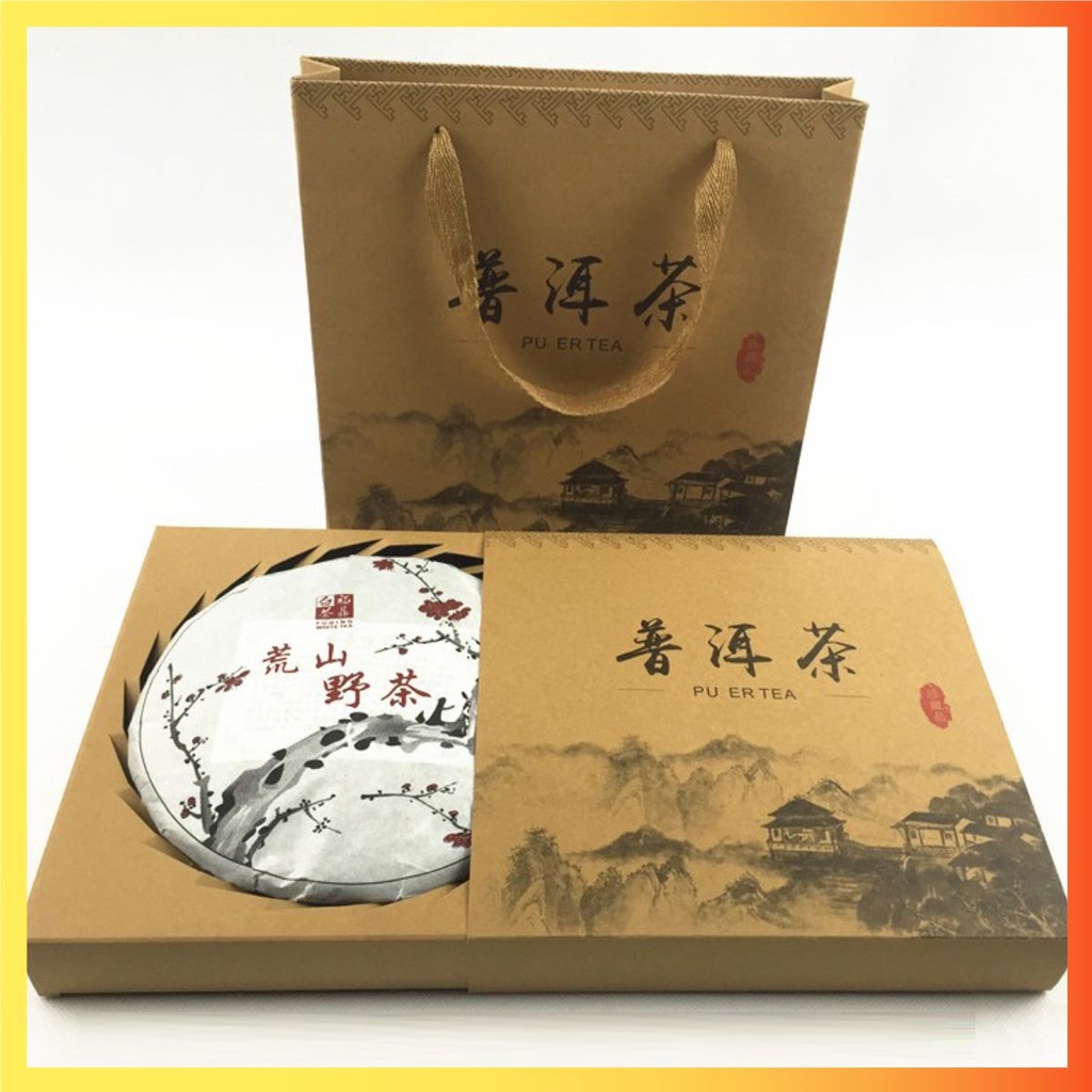 Túi Hộp Đựng Trà Phổ Nhĩ Quà Biếu Tặng 357G