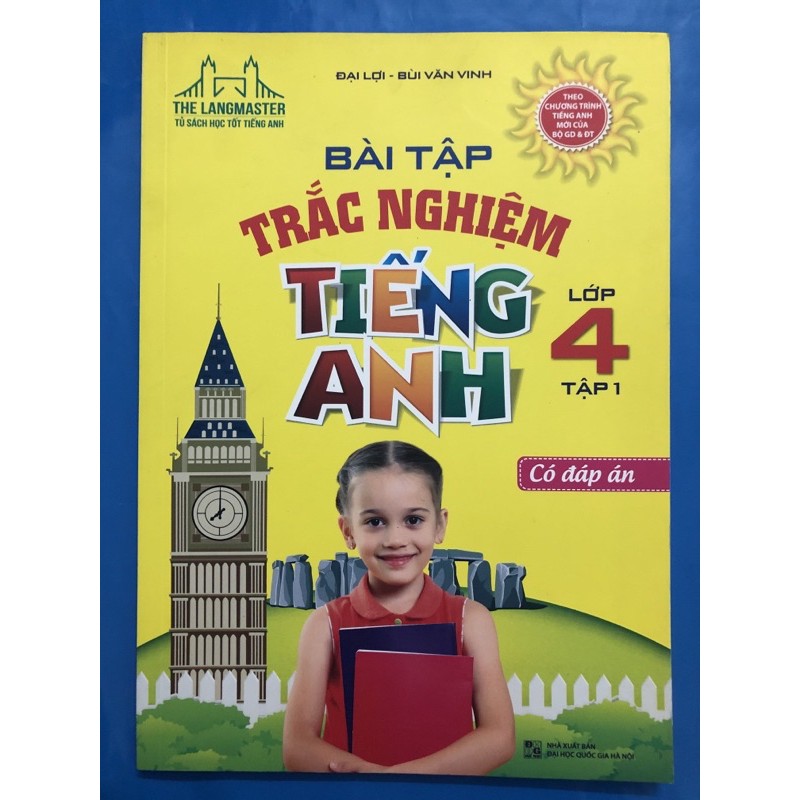 Sách - Bài tập trắc nghiệm tiếng anh lớp 4 (Combo 2 tập)