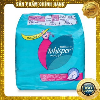 [ Yams Mart ] Băng Vệ Sinh Whisper Wings Ngày Có Cánh (Gói 10 Miếng)