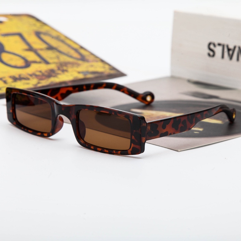 Kính Mát Gọng Vuông Nhỏ Hình Chữ Nhật Phong Cách Hip Hop Ulzzang Hàn Quốc Mới Cho Nam Và Nữ