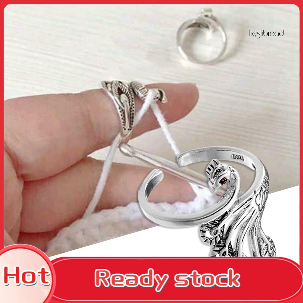 Nhẫn Hở Điều Chỉnh Được Dùng Đan Len Phong Cách Retro