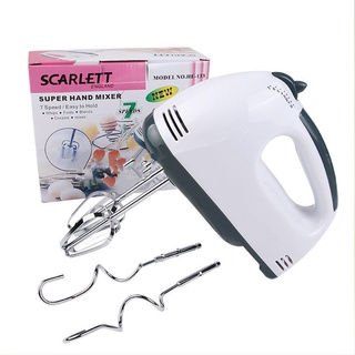 Máy đánh trứng cầm tay mini 7 tốc độ Scarlett công suất 180W đánh bọt cà phê đánh trứng đánh kem tiện lợi