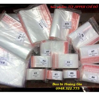 1kg Túi Zipper chỉ đỏ (Hàng Đẹp)