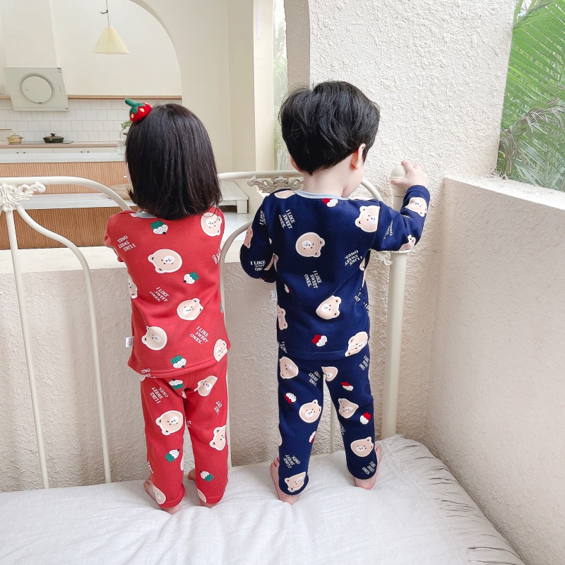 Bộ đồ ngủ dài tay mềm mại in họa tiết hoạt hình chobé