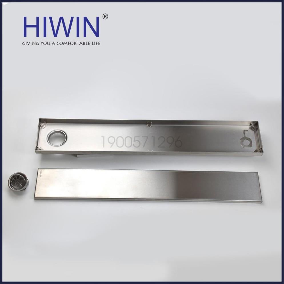 Phễu ga thoát sàn dài thoát nước nhanh inox 304 mặt mờ phi lệch kích thước 100x600mm HIWIN FD-10606