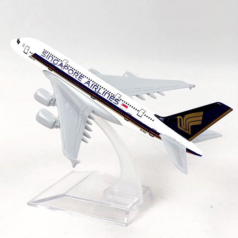 Mô Hình Máy Bay Singapore Airlines A380 16CM Chân Thật Cho Bé