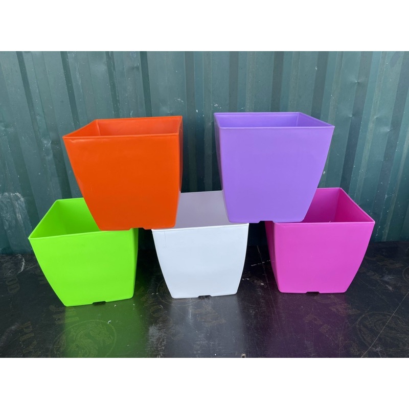 (chọn màu) Chậu nhựa vuông V16 (15x15cm) loại 1 hàng công ty nhựa Bình Thuận dày đẹp