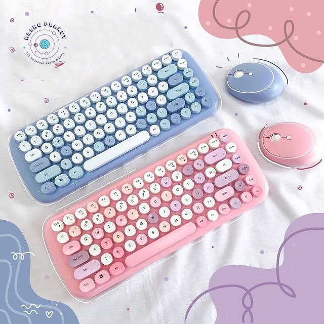 [Hoàn xu/Freeship]Bộ bàn phím + chuột không dây/ Bluetooh MOFII Candy 3 màu Pastel + TẶNG [Pin + Sticker + Chổi]