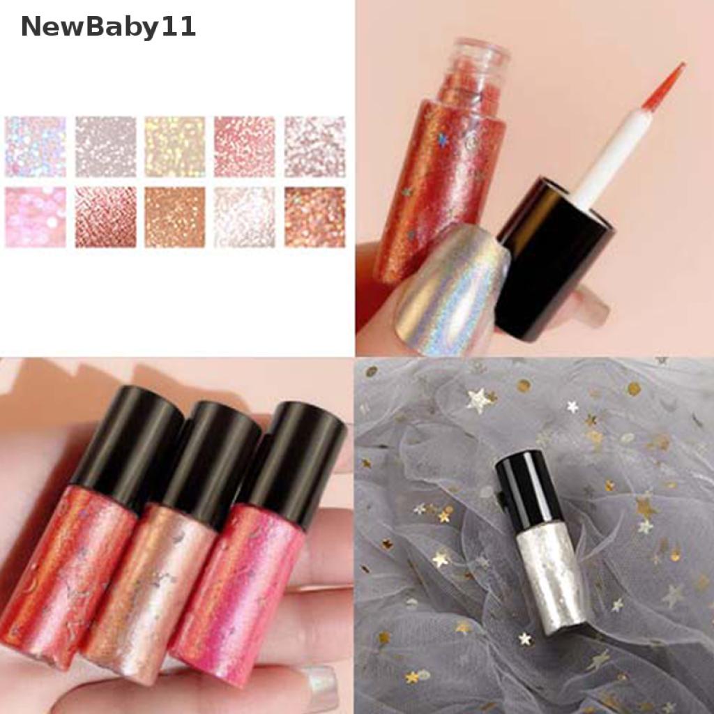 1 Hộp Phấn Mắt Dạng Lỏng 10 Màu Lấp Lánh Chống Thấm Nước NewBaby