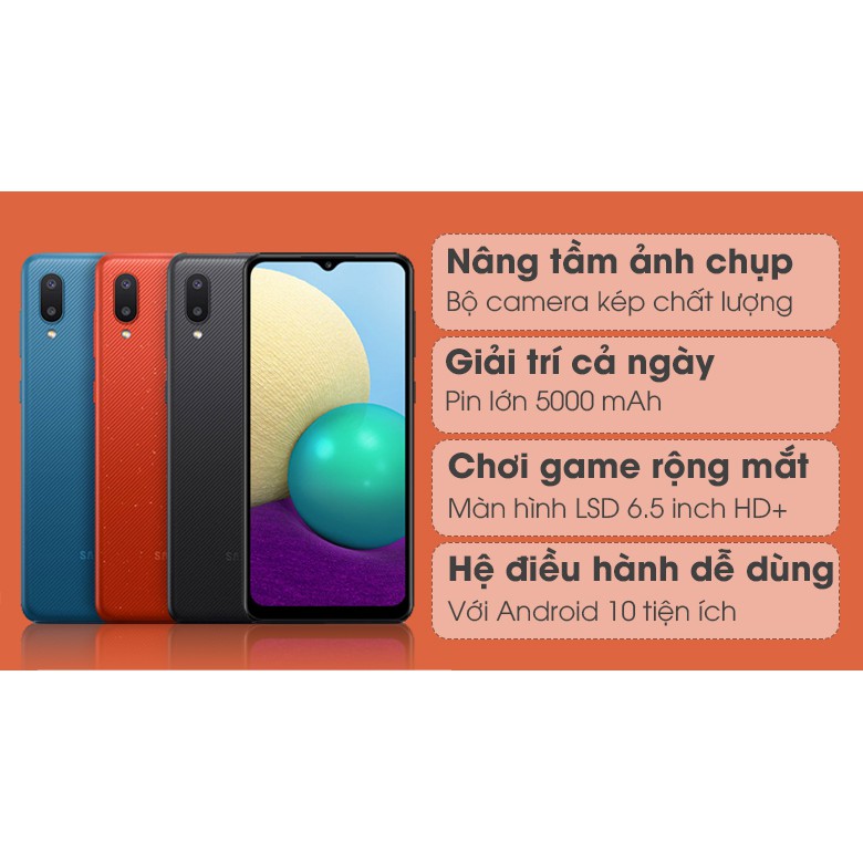 Điện thoại Samsung Galaxy A02 - Hàng Chính Hãng Mới 100% Nguyên Seal ! | BigBuy360 - bigbuy360.vn