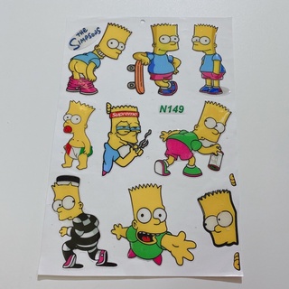 Decal tem nổi nhân vật Simpsons ăn trộm cao cấp dán xe máy, ô tô, mũ bảo hiểm chống thấm nước, chống bay màu