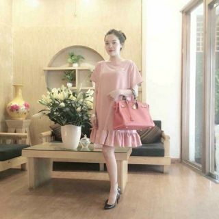 Đầm bầu nhún đuôi cá (2 màu)