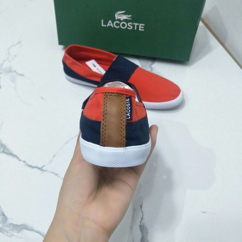 Giày lười vải  Lacoste nam nữ phối màu siêu xinh đi siêu bền