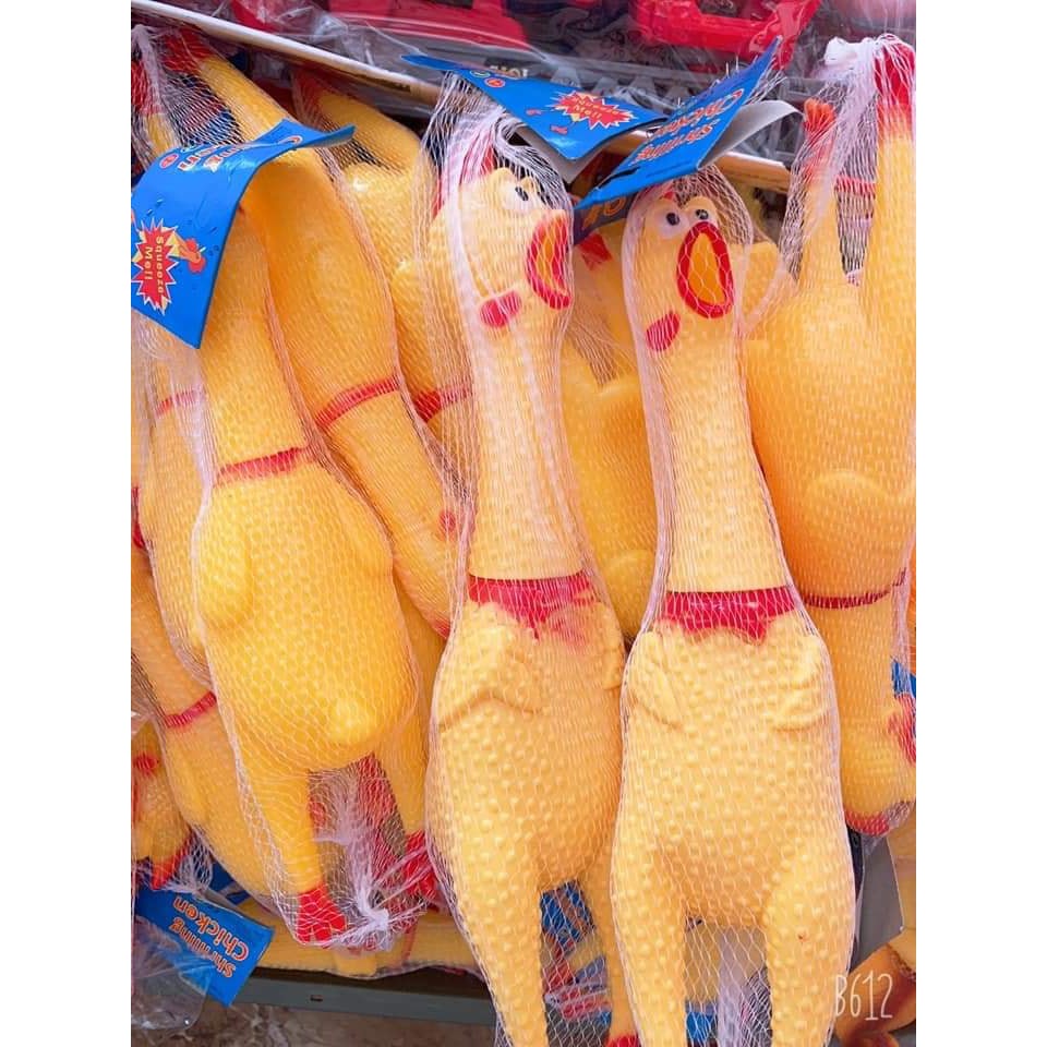 Đồ chơi gà bóp kêu loại to