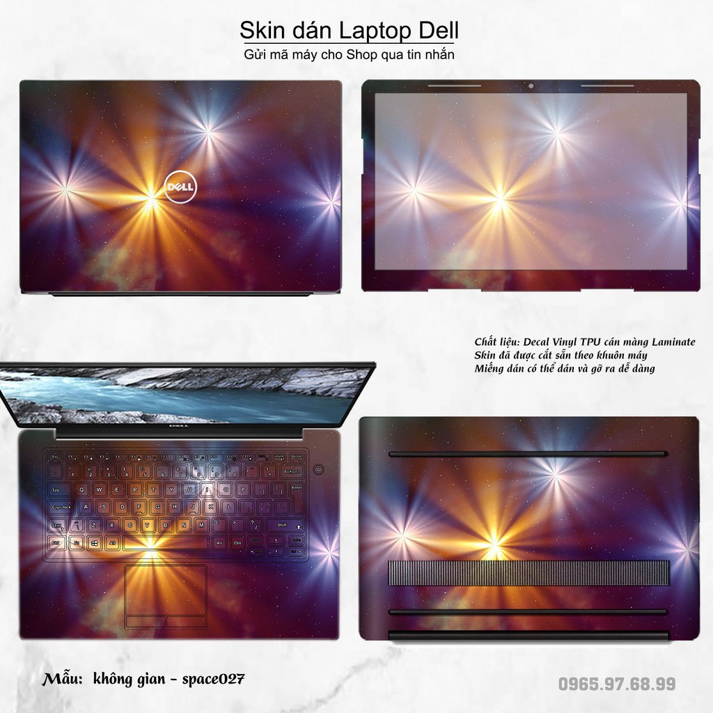 Skin dán Laptop Dell in hình không gian nhiều mẫu 5 (inbox mã máy cho Shop)