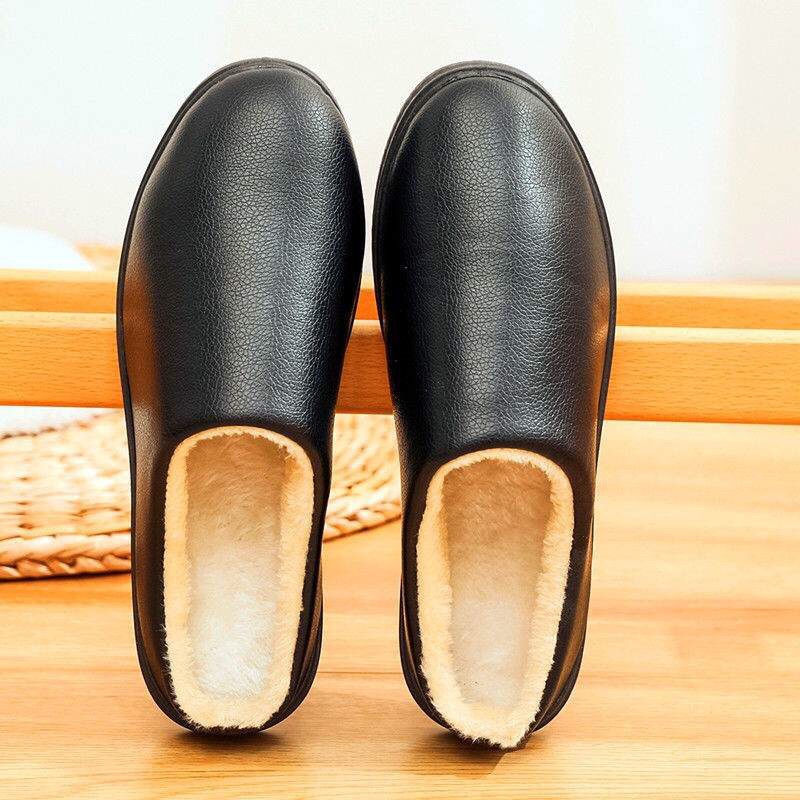 Dép sục lót lông chống thấm nước siêu ấm cho người trung niên ông bà bố mẹ